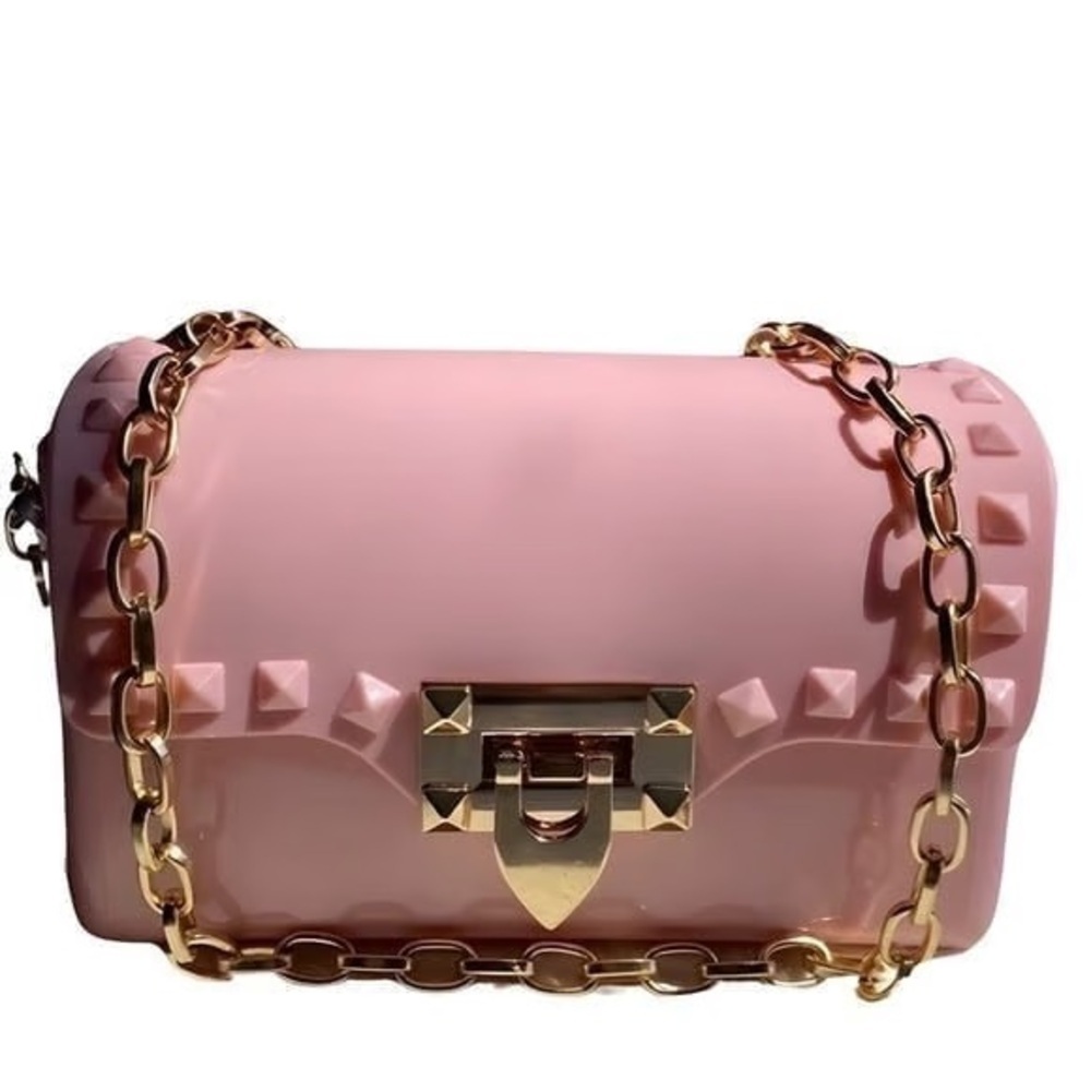2/$35 NWOT Deluxity Pink Studded Chain Shoulder Bag